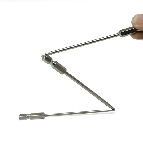 5Packs RC Hex Driver Bit Set 1.27mm 1.5mm 2.0mm 2.5mm 3.0mm Hex Head Allen Wrench Drill Bit Set for Screwdrivers Electric Screwgun/Power Drill