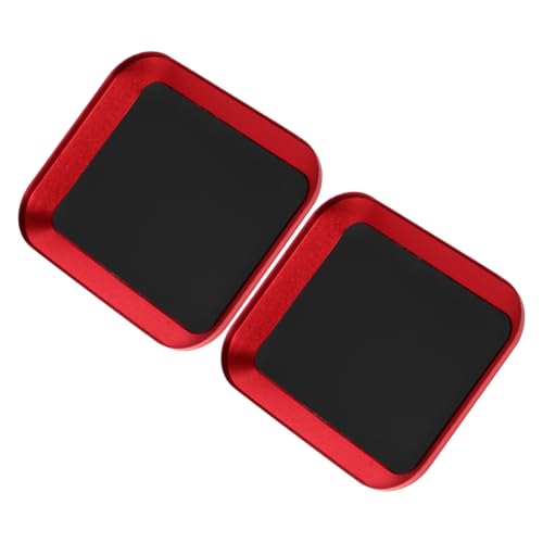 BETOOKY 2pcs Red Aluminum Alloy Magnetic Parts Tray Screw Storage Bowl for Small Metal Parts Rc Car Repair Tool Organizer Bolts Pins Washers Holder
