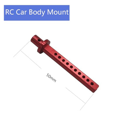 4-Pack Aluminum Alloy RC Car Body Post Mounts with Clips for AXIAL SCX10 1/10 RC Rock Crawler Option Parts (Red) - color: Red