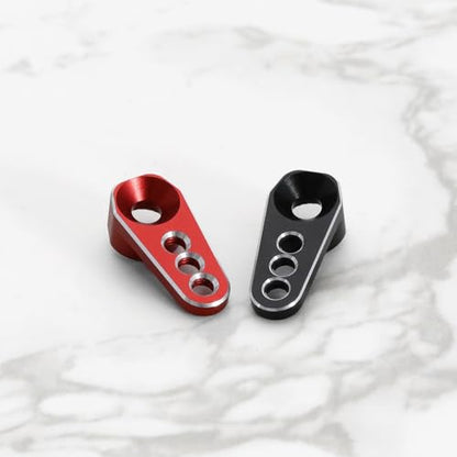 SING F LTD 2pcs 25T Servo Arm Horn Aluminum Alloy Material Compatible with TRX4M 1/18 RC Crawler Car, Red and Black