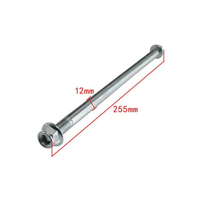 JRL 0.47'' 12mm 10'' 255mm Front Rear Axle Fit PIT PRO Trail Dirt Bike QUAD ATV 50cc 110cc 125cc