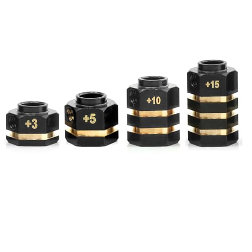 12MM RC Brass Hex Extension Adaptor Compatible for Traxxas TRX4 TRX6 Upgrades Parts Counterweight 3mm Extended Wheel Hex Hubs Extenders Spacer - color: 3mm