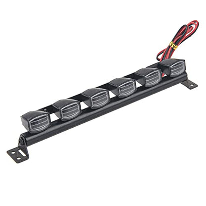 RC LED Light Bar Roof LED Lamp Compatible with Traxxas TRX-4 SCX10 90046 D90 SCX10 II CC01 Redcat Gen7 1/10 RC Crawler Car Truck (6 LED Light) - style: 6Led Light