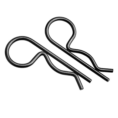 50pcs FriHobby RC Body Clips with Pull Tabs RC Pins Compatible with Slash Arrma Axial SCX10 Redcat Losi Tamiya HPI HSP Himoto 1/8 1/10 1/12 1/14 RC Car (Black) - color: Black