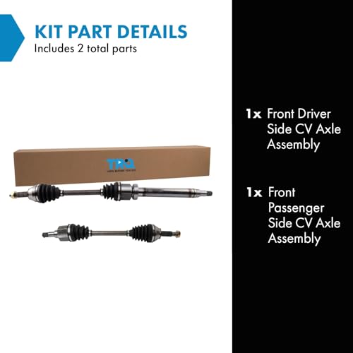 TRQ Front Driver and Passenger Side CV Axle Assembly Set 2 Piece Compatible with 2000-2003 Ford Focus 2.0L SOHC 5 Speed Manual 2004 Focus LX 2.0L 5 Speed Manual - style: CSA32743