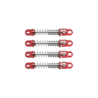 Hobby Details Aluminum Rear Axle Gear Box Skid Link Wheel Upgrade Set for 1/30 Axial SCX30 Jeep Wrangler RC Cars, Red (25mm Aluminum Shock) - color: 25mm Aluminum Shock