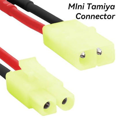 Mini Tamiya Connector to Deans - T Plug 10pcs 16AWG Male Reversed Female Cable Wire Adapter for Airsoft RC Car Truck ESC Lipo Nimh Battery Connectors Charging Connection 5 Pairs
