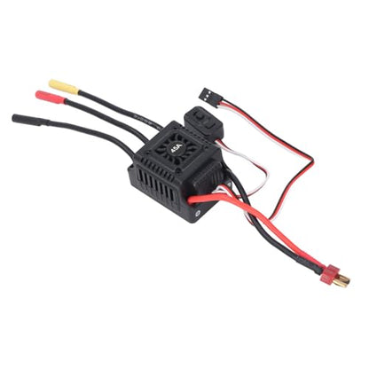 45A Brushless ESC for /10 Short Course Truck, Aluminum Heatsink Electronic Speed Controller Compatible with Sensored Sensorless Motors, Low Latency High Efficiency RC Racing and