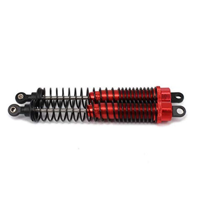 Shock Absorber Damper 130mm Oil Adjustable Alloy Aluminum for RC Car 1/10 Crawler Truck Upgraded Hop-Up Parts HPI HSP Traxxas Losi Axial Tamiya Redcat Himoto Losi(Green) - color: Red