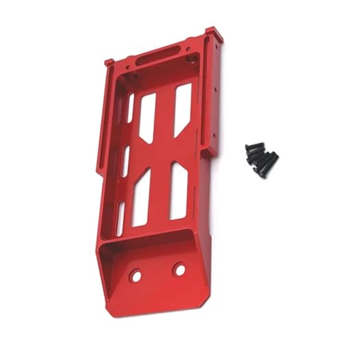 for MN128 MN86 MN86S MN86K MN86KS 1/12 RC Crawler Car Upgrade Parts Accessories Metal Battery Tray Rear Bumper Mount RC Car Repair Kit(Red) - color: Red