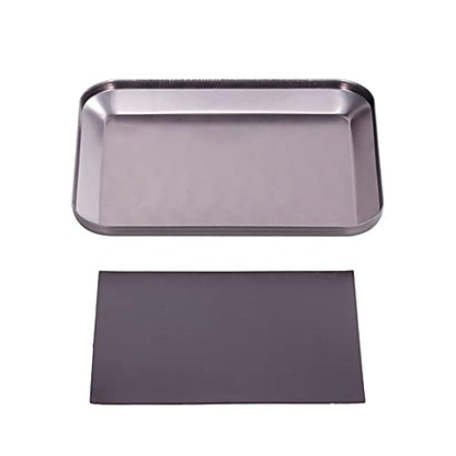 Replacement Part For Aluminum Alloy Screws Tray Nut Tray With Magnetic Pads For RC Hobby Plane Car Repair Tools Upgrade Supplies - (Color: Silver) - color: Silver