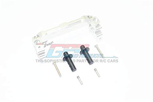 GPM For Traxxas TRX-4 Defender/Tactical Unit/Ford Upgrade Parts Aluminum Front Adjustable Body Mount & Post - 7Pc Set Silver