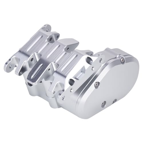 Ultralight Aluminum Transmission Skid Plate Kit,Gearbox with Metal Gears Set for 1/30 Axial SCX30 Upgrade Parts (Silver) - color: Silver