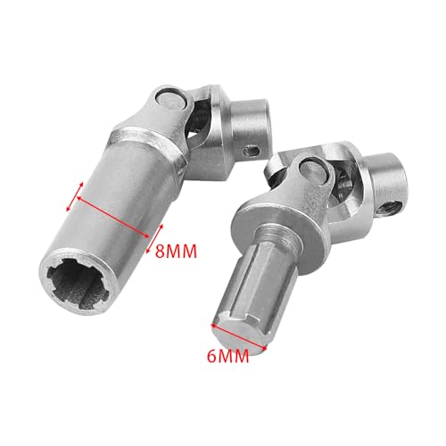 2PCS Stainless Steel Center Slider Driveshaft Set for LOSI Mini LMT 1/18 4X4 Brushed Monster Truck RTR LOS01026 Metal Upgrade Part