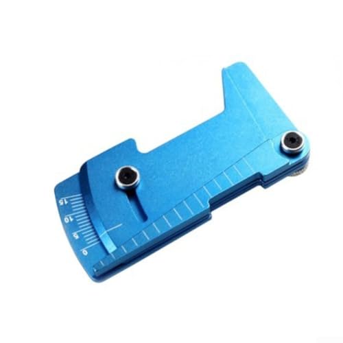RC Car Camber Gauge Tool Adjustable Wheel Height Measurement Ruler Remote Control Car Alignment Tool 1/10 Scale Metal Track Setup Tool(Blue) - size: Blue