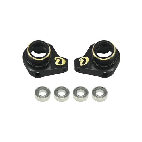 Hobby Details Aluminum Rear Axle Gear Box Skid Link Wheel Upgrade Set for 1/30 Axial SCX30 Jeep Wrangler RC Cars, Black and Gold (Brass kunckles) - color: Brass Kunckles