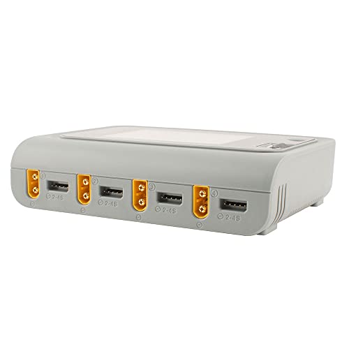 ToolkitRC Q4AC 4 x 50W 5A 1-4S Lipo AC 100W DC Smart Lithium Battery Balance Charger US Plug 4 Port DC Smart Discharger