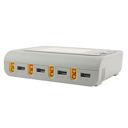 ToolkitRC Q4AC 4 x 50W 5A 1-4S Lipo AC 100W DC Smart Lithium Battery Balance Charger US Plug 4 Port DC Smart Discharger