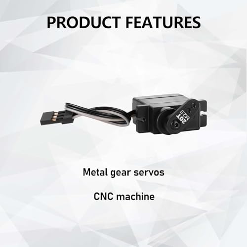 CR18P Servo Upgrade 1kg Metal Gear Servo with 20T Servo Arm Steering Link Servo Mount Steering Set for HobbyPlus Arktos 6x6 Furitek FX118 CR18P Upgrades 1/18 RC Crawler