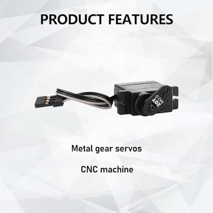CR18P Servo Upgrade 1kg Metal Gear Servo with 20T Servo Arm Steering Link Servo Mount Steering Set for HobbyPlus Arktos 6x6 Furitek FX118 CR18P Upgrades 1/18 RC Crawler
