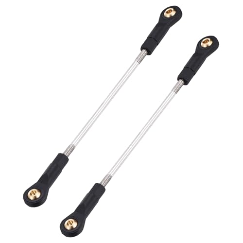 MECCANIXITY 2Pcs Adjustable Turnbuckles Camber Links, 129-139mm Turnbuckle Rod Steering Servo Linkage with M3 Ball Head Rod Ends for RC Car Replace Parts DIY - size: 129-139mm
