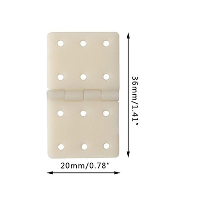 Large Size Pinned Hinges RC Airplane Plane Parts Replacement, 20Pcs | 20x36mm, Durable & Lightweight Nylon, 6 Fixing Holes for Better Grip & Stability, for DIY Model Airplane Repairing