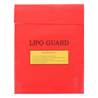 Explosion Proof Lipo Battery Bag - Fire Retardant Lithium Battery Safety Pouch for Charging and Storage - Protective Lipo Storage Guard with Sticky Band - size: 29.70X23.30X0.25CM