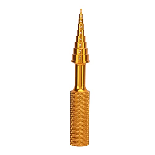 RC Repair Tools Kit, Punch Cross Wrench Body Reamer Set for Remote Control Model Upgrade Maintenance, Aluminum Alloy Stainless Steel RC Car Part with Magnetic Screw Tray, Universal (Gold) - color: Gold