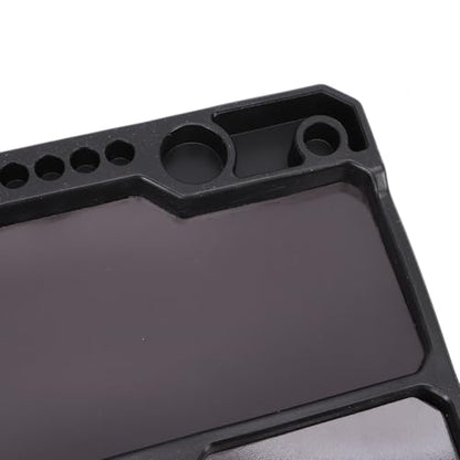 Silicone Tool Tray, Non Slip Parts Organizer with Magnetic Screw Holder, Divided Compartments for 1 10 RC Crawler Car Repair, Model Builders and Electronics Work