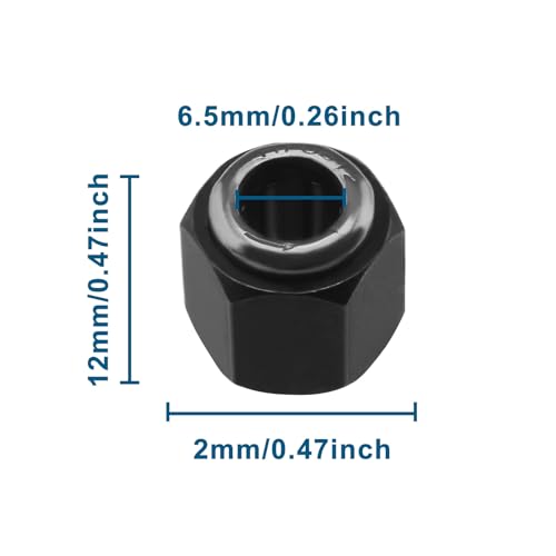 2pcs RC One Way Bearing Oil Driver Pulls Hex Nut Oneway Bearing Compatible with HSP 1/8 1/10 Scale Nitro RC Car SH16 18 21 Engine Bearing 12mm
