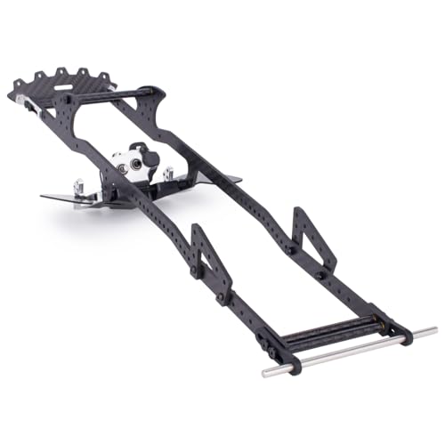 1/10 Performance Carbon LCG Chassis Kit with Gearbox & Shock Absorbers for RC Crawler SCX10 & Capra Upgrade Parts (Chassis Kit with Gearbox) - style: Chassis Kit with gearbox