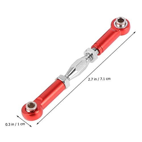 6pcs Turnbuckle Rod Linkage for Rc Trucks Compatible Rc Cars Easy to Install Machined Upgrade - color: Red