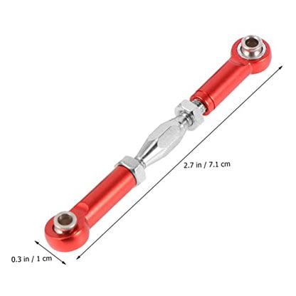 6pcs Turnbuckle Rod Linkage for Rc Trucks Compatible Rc Cars Easy to Install Machined Upgrade - color: Red