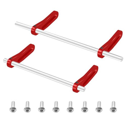 OGRC Adjustable 1/10 RC Bumper Mount Aluminum Alloy Front & Rear Bumper for TRX4 TRX6 Axial SCX10 Element Enduro Gen7 Gen8 1/10 RC Crawler Car (Red) - color: Red