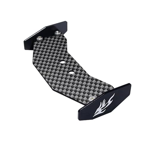 Lightweight Carbon Fiber RC Tail Wing Aluminum RC Rear Wing for Losi 1/24 Micro-B 2WD Buggy High-Performance Upgrade Parts (Black) - color: Black