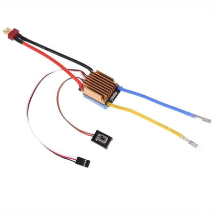 ESC Part For 1/10 320A RC Car 5-13V Waterproof 3S 60A Brushed Motor ESC Electronic Speed Controller Repair Upgrade Accessories Parts Replacement(Without cooling fan) - size: Without cooling fan