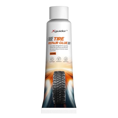 Tire Repair Glue, Fast Drying, 100ml, Black | Rubber Cement, Heat Resistant, Waterproof, Strong Adhesion for Emergency Tire Repair, Car, Bicycle, SUV, ATV, Motorcycle - style: 100ml glue