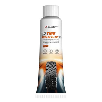 Tire Repair Glue, Fast Drying, 100ml, Black | Rubber Cement, Heat Resistant, Waterproof, Strong Adhesion for Emergency Tire Repair, Car, Bicycle, SUV, ATV, Motorcycle - style: 100ml glue