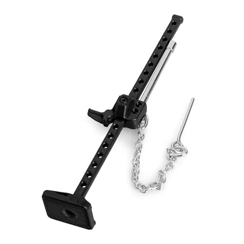 Slideable Mini RC Jack Stand, Adjustable Simulation Lifting Jack Tool for SCX24 AX24 TRX4M FCX18 FCX24 1/18 1/24 RC Crawler Car (Black) - color: Black