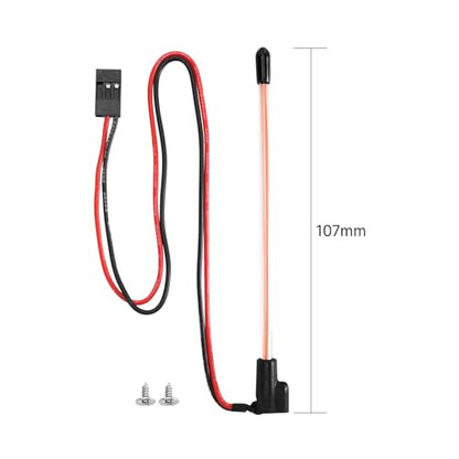 INJORA LED Whip Light Bottom Fixed for 1/18 TRX4M 1/24 RC Crawlers (Red) - color: Red