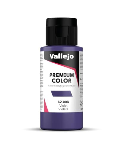 Vallejo - Premium Color RC Violet 2.02 Fl.Oz. (60 ml) for Airbrushing, Acrylic-Polyurethane Hybrid Resin of Great Resistance Paint for Model and Hobby Use - style: Violet
