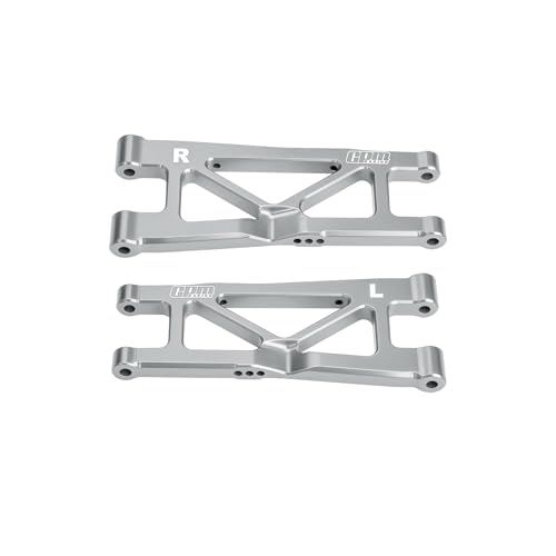 GPM Rear Lower Suspension Arm 7075-T6 Aluminum for ARRMA 1/16 Mini Kraton 3S - Upgrade Replacement A-Arm (Silver) - color: Silver