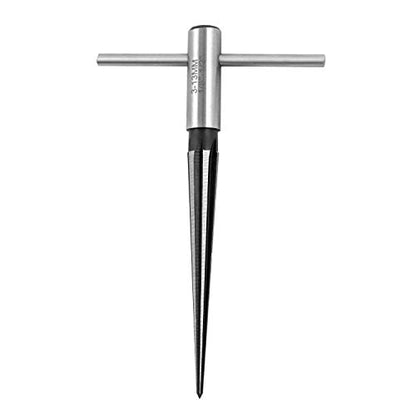 QWORK® Tapered Reamer (1/8" / 3mm - 1/2" / 13mm) Straight Flute Handle T Handle Tapered Reamer Tool for Wood Plastic, Carbon steel