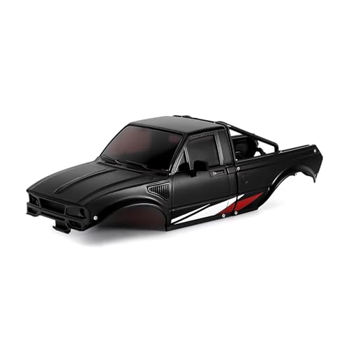 RC Spare Part Compatible with TRX4M for Defender for Bronco for Pickup Hard Body Shell with Bed Rack 1/18 RC Crawler Car Upgrade Parts(Black) - size: Black