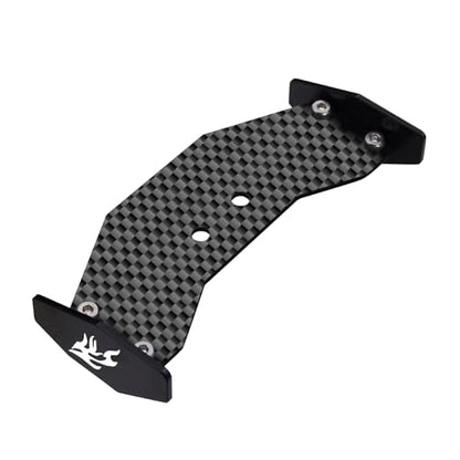 Lightweight Carbon Fiber RC Tail Wing Aluminum RC Rear Wing for Losi 1/24 Micro-B 2WD Buggy High-Performance Upgrade Parts (Black) - color: Black