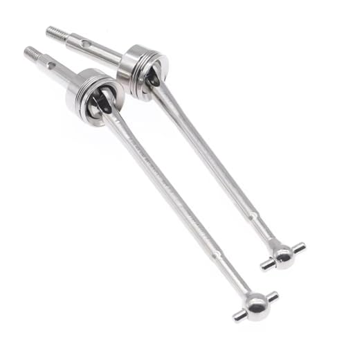 For Wltoys 144001 1/14 Rc For Hobby Model Car For Buggy Option Hop-ups Parts 2pcs Parts #45 Hardened Steel CVD Drive Shaft RC Car Transmission Shaft(Silver) - color: Silver