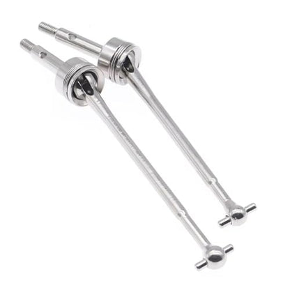 For Wltoys 144001 1/14 Rc For Hobby Model Car For Buggy Option Hop-ups Parts 2pcs Parts #45 Hardened Steel CVD Drive Shaft RC Car Transmission Shaft(Silver) - color: Silver