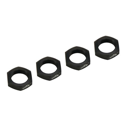 24MM Aluminium Wheel Nut Set (Black) | for 1/5 Scale Hpi ROVAN Km Baja 5b RC Car Parts - color: Black