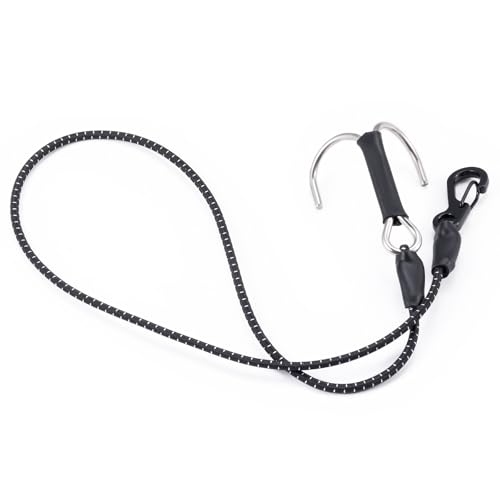 2PCS 1/10 RC Crawler Kinetic Winch Strap Elastic Force Escape Rope with Rescue Trailer Hook 20 Inch RC Tow Truck Escape Rope for Axial SCX10 TRX4 Upgrade Parts