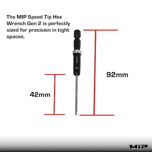 MIP 1.5mm Metric RC 1/4" Hex Bit 9207S – Hex Head Allen Wrench Drill Tools and Tool Bits for Screwdrivers, Electric Screwguns, and Power Drills For RC Cars - Made in USA - size: 1.5mm - Hex